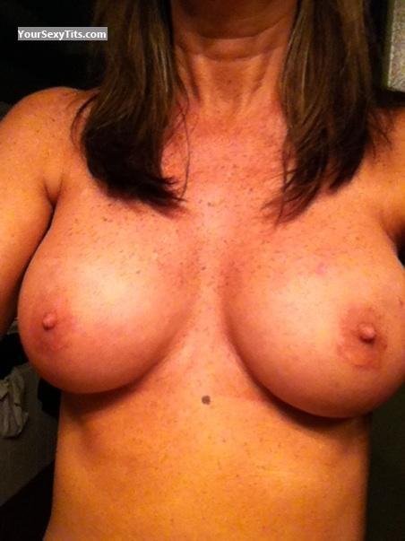 Tit Flash: Wife's Medium Tits (Selfie) - Wifey from United States